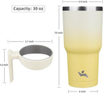 Load image into Gallery viewer, 30 oz Tumbler with Handle and 2 Straw 2 Lid, Insulated Water Bottle Stainless Steel Vacuum Cup Reusable Travel Mug,Lemon