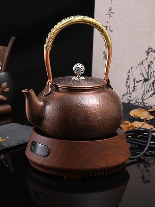 Handmade Pure Copper Teapot, Pure Copper Kettle for Gas Stove, Pure Copper Tea Set, Copper Teapot