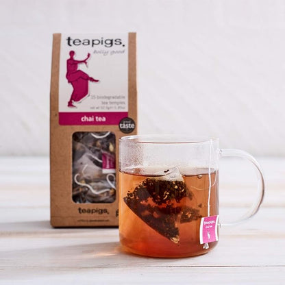 Teapigs Chai Tea Bags Made With Whole Leaves, bold flavor, natural ingredients (1 Pack of 50 Teabags)