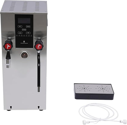 Commercial Steam Boiler, Multifunctional Milk Frother 12l Steam Milk Frother Automatic Boiling Electric Milk Frother Led Display Espresso Tea Coffee Shop Dessert Shop Hotel Milk