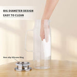 Load image into Gallery viewer, BOTTLE BOTTLE Glass Pitcher with Lid and Handle 50 oz/1500ml Water Pitcher for Ice Tea and Homemade Juice Heat Resistant Borosilicate Glass Carafe for Hot/Cold Water