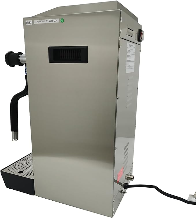 220V Stainless Steel Commercial Steam Boiling Water Frothing Machine 12L Milk Frother Electric Milk Foam Maker 2000W