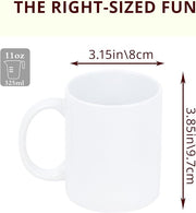 11oz White Ceramic Sublimation Coffee Mug Blank White, Case of 6