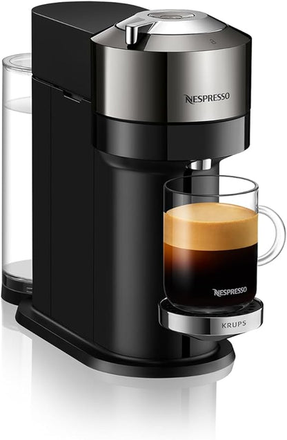 Nespresso Vertuo Next Deluxe Coffee and Espresso Machine by De'Longhi, Chrome