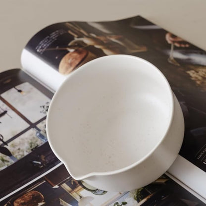 WENSHUO Matcha Kit - Premium Matcha Whisk Set with Traditional Bamboo Tools, Ideal Matcha Tea Set for Home (Matte White)