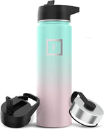 Load image into Gallery viewer, IRON °FLASK Camping &amp; Hiking Hydration Flask with Straw, Wide Mouth Insulated Stainless Steel Sports Water Bottle - 22 oz Bubble Gum