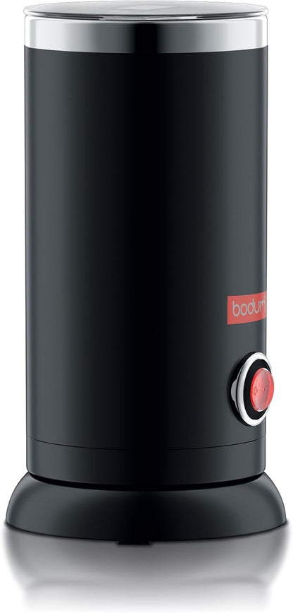 Bodum Electric Milk Frother Black 10oz | Non-Stick Interior | Stainless Steel Body | Auto Shut-Off | Pack of 2
