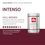 Load image into Gallery viewer, Illy Whole Bean Coffee, Intenso Bold Roast - Bold &amp; Flavorful - 100% Arabica - Whole Beans - Pressurized Packaging Sealed for Freshness - 8.8oz can (Pack of 6)