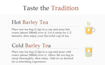 Damtuh Korean Barley Tea – Roasted Boricha Mugicha, Nutty Herbal Tea, Caffeine-Free, 100 Tea Bags (1.5g each)