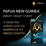 Load image into Gallery viewer, L'OR Espresso Capsules, 10 Count Papua New Guinea, Single-Serve Aluminum Coffee Capsules Compatible with the L'OR BARISTA System &amp; *Nespresso Original Machines, 10 Count (Pack of 1)