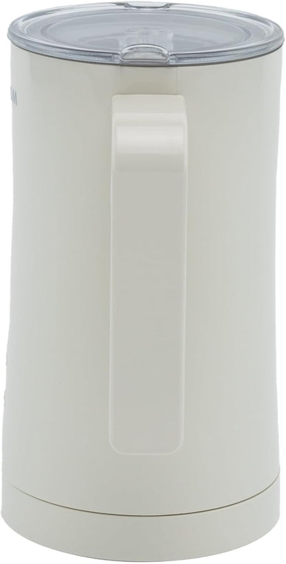 Milk Frother, 4 in 1 Electric Milk Steamer,11.84oz/350ml Automatic Warm and Cold Foam frother for Coffee, Latte, Macchiato, Cappuccino, Hot Chocolate,From the Makers of Mophom 400W,Off White