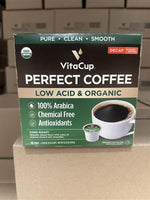 Load image into Gallery viewer, VitaCup Organic Perfect Dark Roast Decaf Coffee Pod for Pure &amp; Clean Energy, Antioxidants, Low Acid, Peru Single Origin in Recyclable Single Serve Pod compatible w/Keurig K-Cup Brewers,16CT
