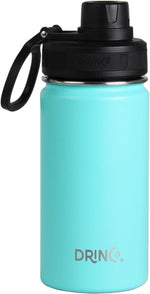 Load image into Gallery viewer, DRINCO Stainless Steel Water Bottle Spout Lid Vacuum Insulated Double Wall Water Bottle Wide Mouth (40oz 32oz 22oz 18oz 14oz) Leak Proof Keeps Cold or Hot (14 oz, 14oz Teal)