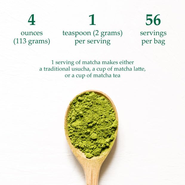 Ovida Premium Organic Matcha Green Tea Powder – Antioxidant Superfood, Authentic Matcha Powder for Lattes, Smoothie & Shakes, Energy & Focus, 100% Pure, Unsweetened, Vegan, Gluten-Free, 4oz (113g)
