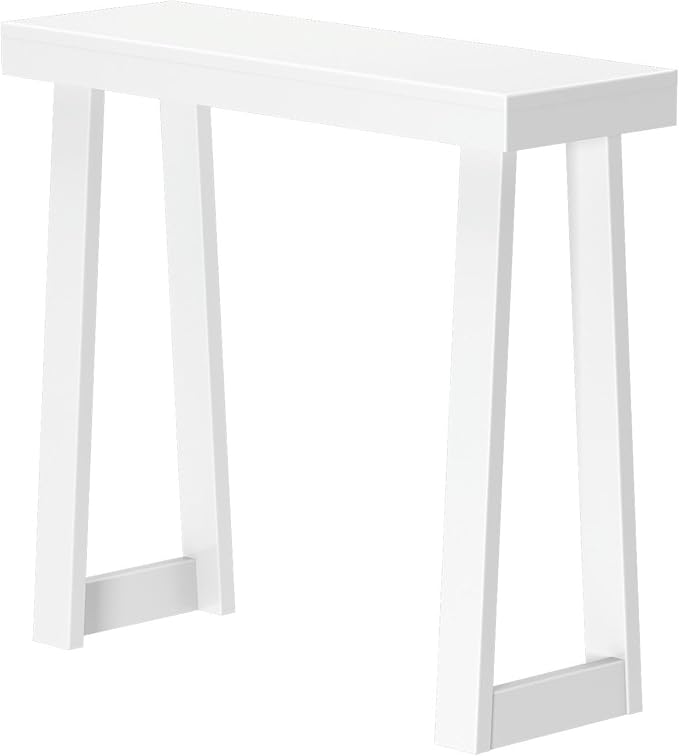 Plank+Beam Solid Wood Console Table, 36 Inch, Sofa Table, Narrow Entryway Table for Hallway, Behind The Couch, Living Room, Foyer, Easy Assembly, White