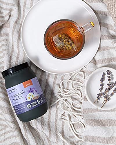 Paromi Chamomile Lavender Rooibos Organic Tea, Signature Jar, 15 Count (Pack of 3)