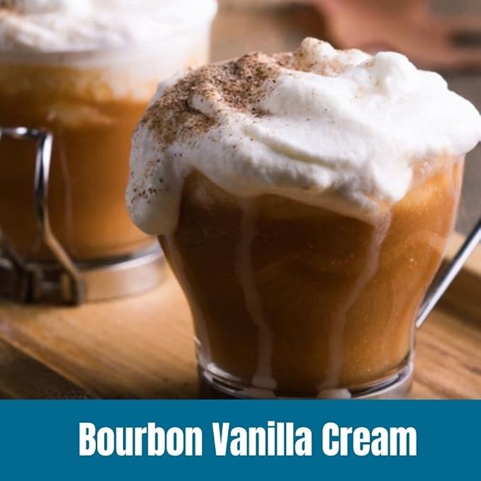 Door County Coffee Bourbon Vanilla Cream Flavored Whole Bean - 10 oz Bag - Medium Roast - 100% Specialty Arabica - Flavored Gourmet - Bourbon Vanilla Cream