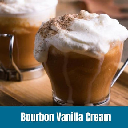 Door County Coffee Bourbon Vanilla Cream Flavored Whole Bean - 10 oz Bag - Medium Roast - 100% Specialty Arabica - Flavored Gourmet - Bourbon Vanilla Cream
