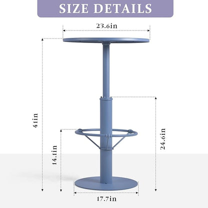Minimalist High Pub Table 41.3inch Tall Bar Table Modern Patio Table for Backyard Retro Dinner Table in Home Kitchen Industrial Metal Display Stand