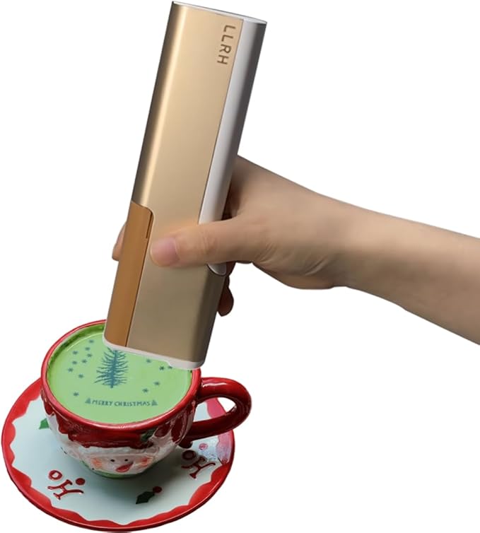 LLRH Latte Art Food Printpen DIY Image for Coffee Beer Cocktails Macaron Cookie, Bluetooth, for Home, Small Shops (DarkGreen)