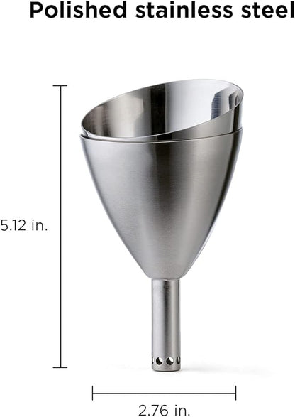 Rabbit Wine Aerator Shower Funnel with Sediment Strainer, Stainless Steel