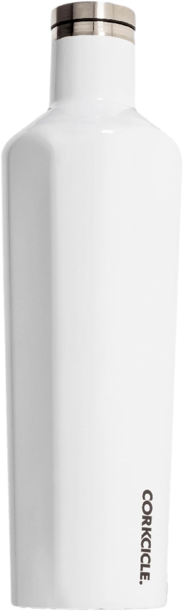Corkcicle Classic Canteen Insulated Tumbler, Gloss White, 25 oz – Reusable Water Bottle Keeps Beverages Cold for 25 Hours & Hot 12 Hours – Cupholder Friendly Tumbler with Screw-On Cap