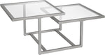 Load image into Gallery viewer, Henn&amp;Hart 43" Wide Square Coffee Table in Nickel, Modern coffee tables for living room, studio apartment essentials
