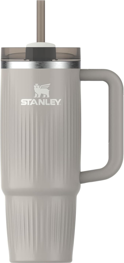 STANLEY Quencher H2.0 Tumbler with Handle and Straw 30 oz | Flowstate 3-Position Lid | Cup Holder Compatible for Travel | Insulated Stainless Steel Cup | BPA-Free | Fluted Ash Gloss