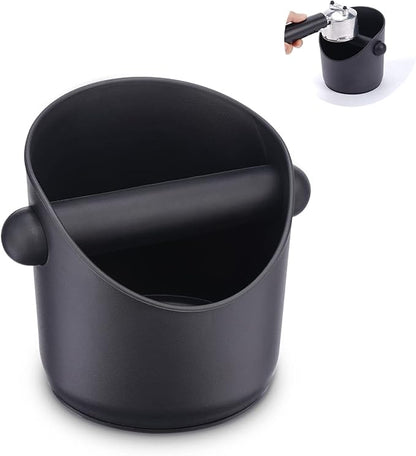 HOMEE Espresso Knock Box Coffee Grounds Container with Removable Knock Bar,Espresso Dump Bin with Non-Slip Base,Shock-Absorbent Espresso Accessories,Durable Barista Tool for Coffee Bar Kitchen Counter