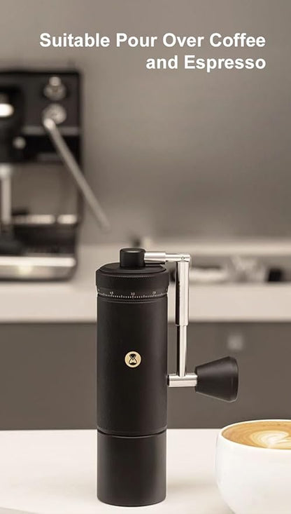 TIMEMORE Chestnut S3 Coffee Grinder with External Point to Point Precision Digital Adjustment, Stainless Steel S2C890 Burr, 30g Capacity, Suitable for Travel/Camping.(S3 Black)