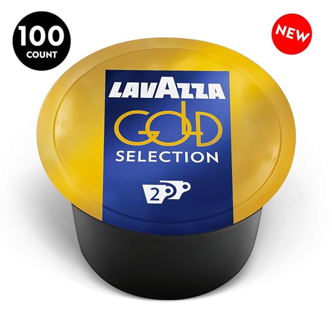 Lavazza Blue Gold Selection Double Shot Espresso Capsules, Arabica and Robusta Blend, Compatible with Lavazza Classy Machines (100 Capsules)