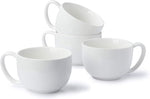 Load image into Gallery viewer, Sweese Porcelain 22oz Large Coffee Mugs Set of 4, Large Soup Mug with Handles Perfect for Coffee, Tea, Hot Chocolate, Microwave Safe, White