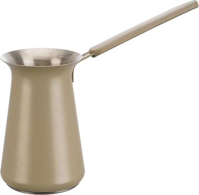 Turkish Coffee Pot - Coffee Maker, Briki Greek Turkish Pot, Arabic Tea Pot, Cezve/Ibrik Coffee Pot for Stovetop(400 ml,Serves 5)