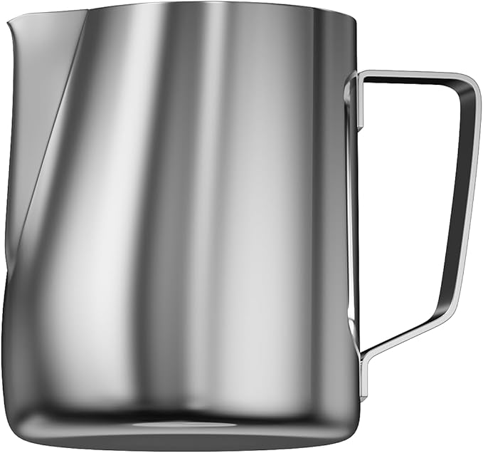 Milk Frothing Pitcher, 12 Oz/350 ML Milk Frother Steamer Cup Stainless Steel Espresso Cup with Decorating Pen