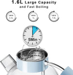 Load image into Gallery viewer, ASCOT Electric Kettle, Glass Electric Tea Kettle Gifts for Men/Women/Family 1.6L 1500W Borosilicate Glass Tea Heater, with Auto Shut-Off and Boil-Dry Protection Blue