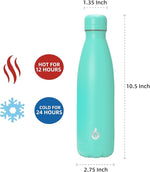Load image into Gallery viewer, BJPKPK Stainless Steel Water Bottles 17oz Insulated Water Bottle for Travel,Turquoise