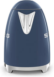 SMEG 50's Retro Style Electric Water Kettle with Automatic Shutoff, Removable Base, and Water Indicator, KLF03NBUS, Navy Blue