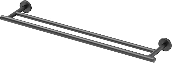 Gatco 5554MX Sky Double Towel Bar, 24 Inch, Matte Black