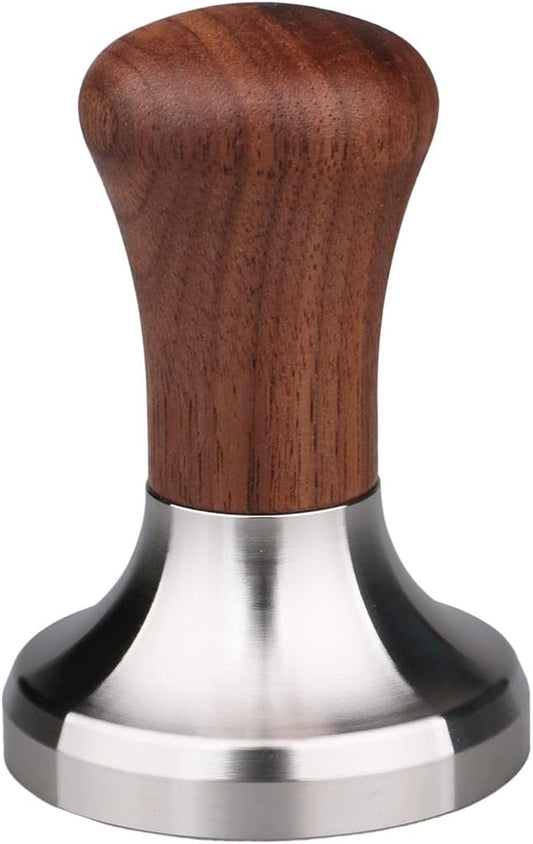 Coffee Tamper Flat Espresso Tamper for 51mm Portafilter Wooden Handle. Barista Espresso Tamper