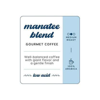 Manatee Gourmet Coffee, Single Serve Pods for Keurig K-Cup Brewers, Medium Roast, Manatee Blend, 72 Count