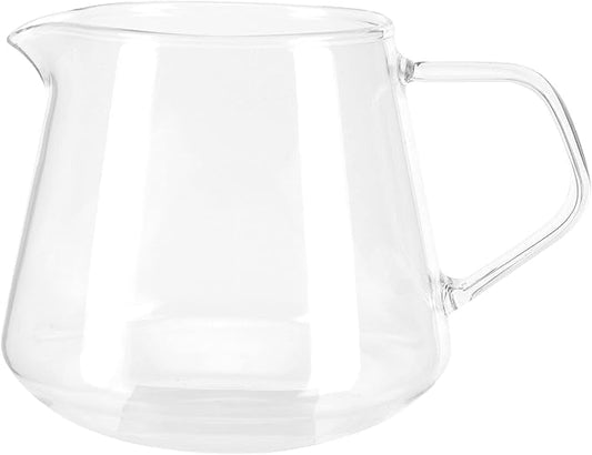 Glass Coffee Pot Server, 13.5oz Glass Coffee Carafe Manual Pour Over Coffee Maker Teapot Clear Water Kettle Pitcher for Brewing Coffee, Milk, Tea (13.5oz/400ml)