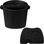 Load image into Gallery viewer, 6.3Inch Large Espresso Knock Box Silicone coffee Tamper Mat Espresso Machine Accessories Set of 2 with Removable Knock Bar and Anti-Slip Base for Home Office Barista Tools for Bar Shop