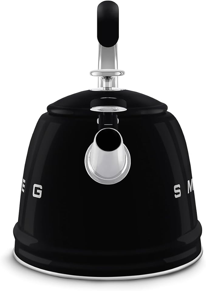 SMEG Retro Stovetop Whistling Kettle – 2.4Q (Black)