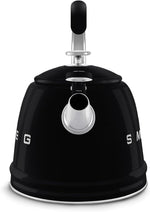 Load image into Gallery viewer, SMEG Retro Stovetop Whistling Kettle – 2.4Q (Black)