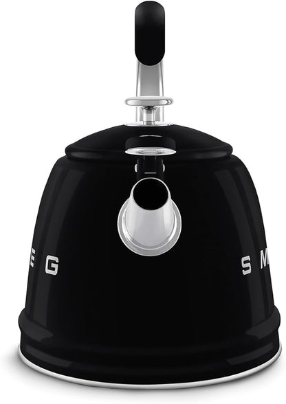 SMEG Retro Stovetop Whistling Kettle – 2.4Q (Black)