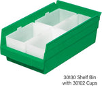 Load image into Gallery viewer, Akro-Mils 30130 Plastic Shelf Bins, Heavy Duty Storage Bins for Garage, Closet, and Drawer Organization, 12-Inch x 6-1/2-Inch x 4-Inch, Green, 12-Pack
