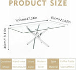 Load image into Gallery viewer, Tempered Glass Coffee Table with Chromed Legs, Rectangle Modern Living Room Table for Home Office Living Room (Sliver, 47.3”x23.6”x18”)