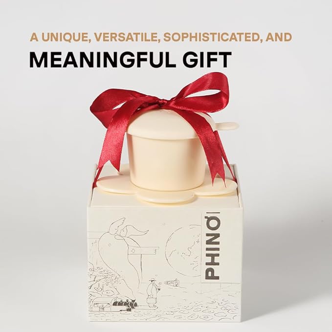 [Holiday Gift] Vietnamese Phin Filter, Plastic Reusable Pour Over Coffee Dripper, Single Cup Coffee Filter with Flower Design for Manual Brewing, Gift for Christmas Thankgiving (Ivory)