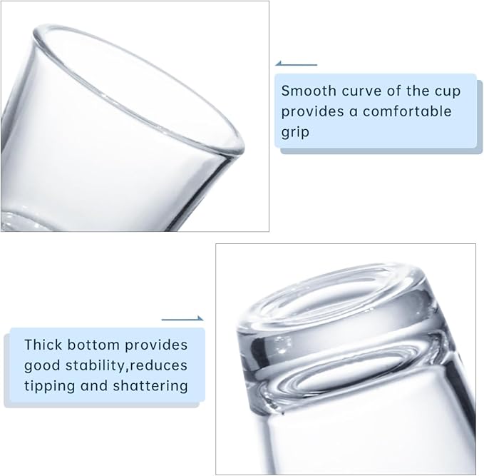 BCnmviku 1.5 oz Shot Glasses Sets with Heavy Base, Clear Shot Glass (10 Pack)