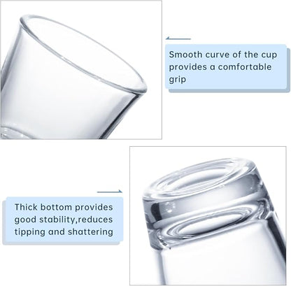 BCnmviku 1.5 oz Shot Glasses Sets with Heavy Base, Clear Shot Glass (10 Pack)